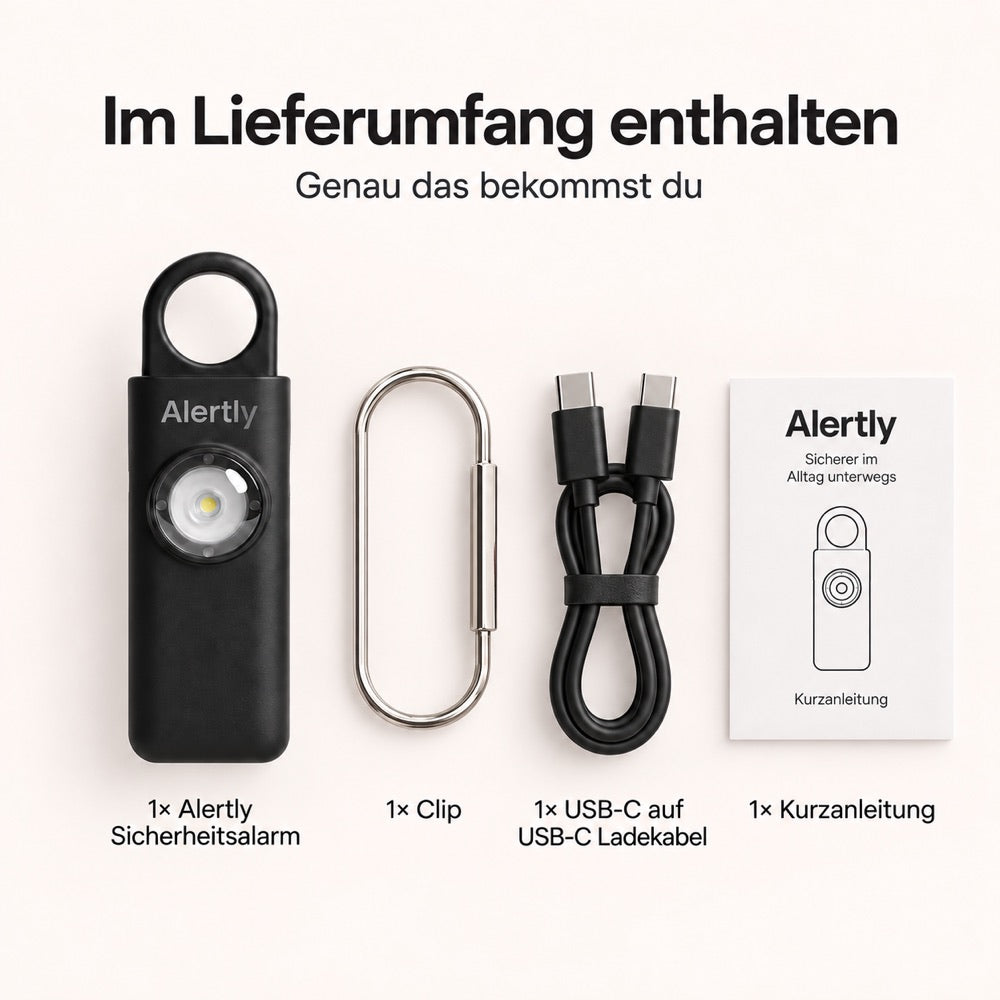 Alertly – lieferumfang